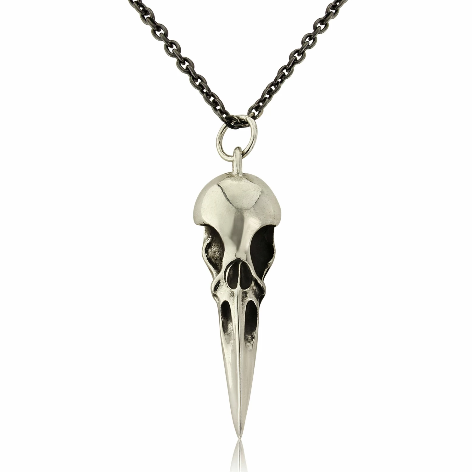 CollardManson Silver Large Bird Skull Necklace 9 CollardManson Silver Large Bird Skull Necklace