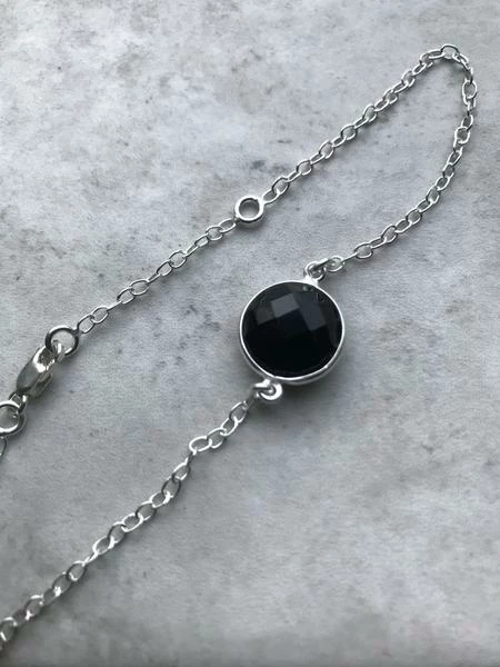 CollardManson Silver Bracelet Onyx 3 CollardManson Silver Bracelet Onyx