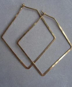 CollardManson Gold Plated 925 Silver Thin Earrings Diamond