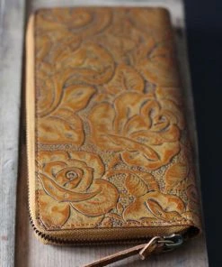 CollardManson Tan Floral Wallet