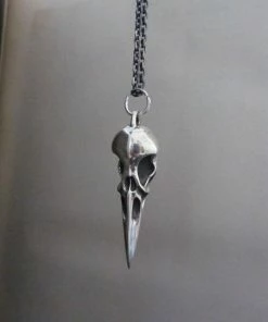 CollardManson Silver Large Bird Skull Necklace 15 CollardManson Silver Large Bird Skull Necklace