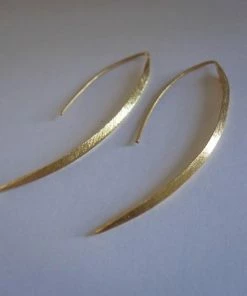 CollardManson Gold Plating Curved Drop Earrings
