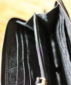 CollardManson Black Crocodile Wallet