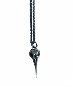 CollardManson Oxidised Bird Skull Necklace
