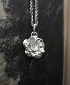 CollardManson Silver Rose Necklace 8 CollardManson Silver Rose Necklace