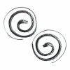 CollardManson Oxidised 925 Silver Snake Spiral Earrings
