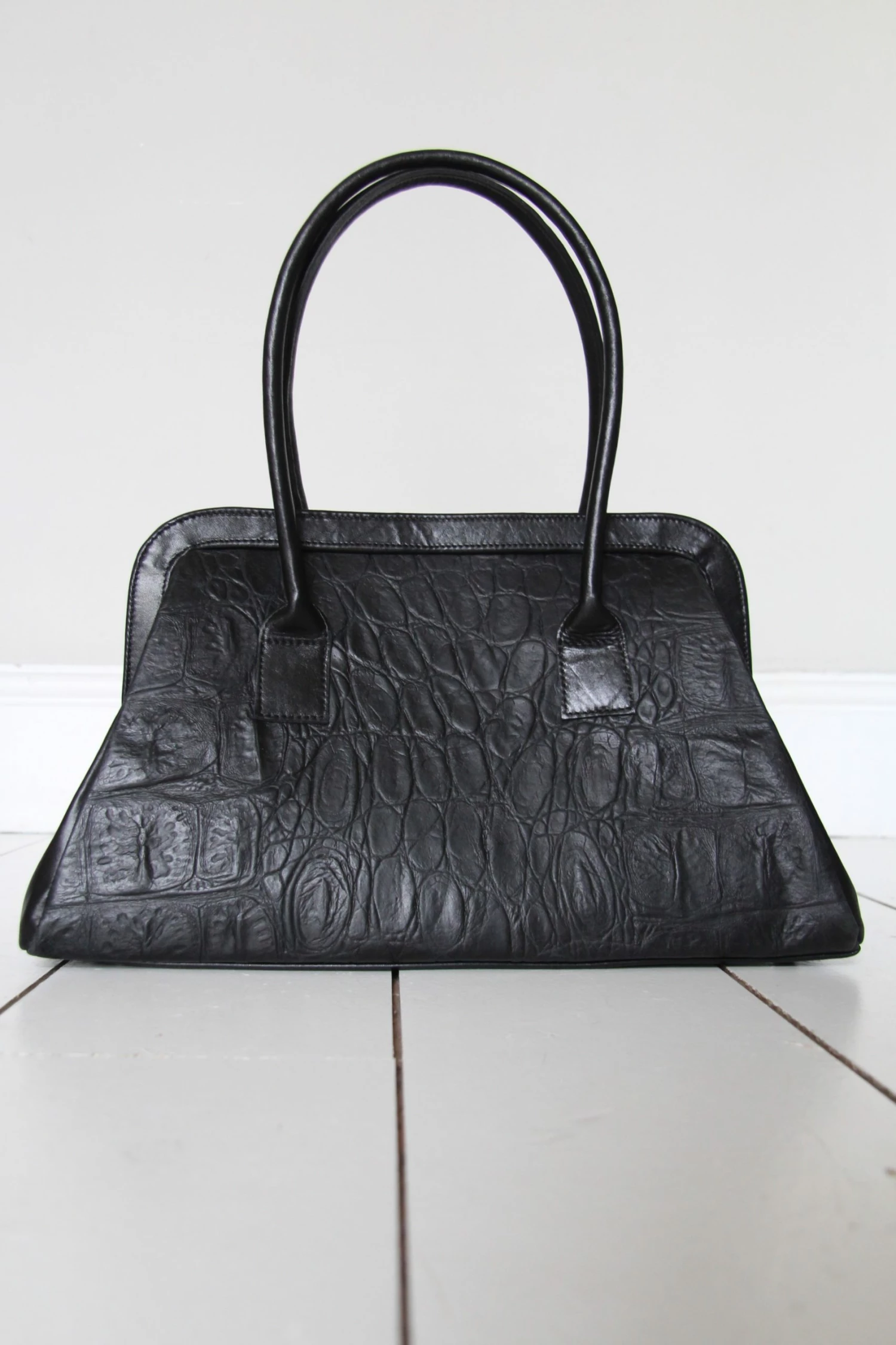 CollardManson Black Croc Doctors Bag 11 CollardManson Black Croc Doctors Bag