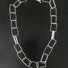CollardManson Rectangle Link Necklace Silver