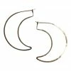 CollardManson Gold Plated 925 Silver Thin Earrings Crescent Moon