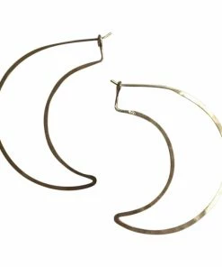 CollardManson Gold Plated 925 Silver Thin Earrings Crescent Moon