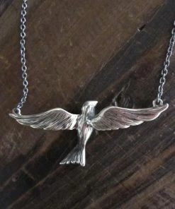CollardManson Silver Flying Bird Necklace