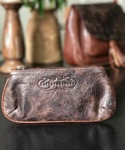 CollardManson Burnt Floral Ruby Purse