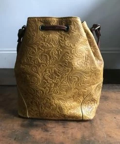 CollardManson Bucket Bag Tan Floral