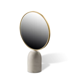 Pols Potten Espejo Redondo Mármol Blanco