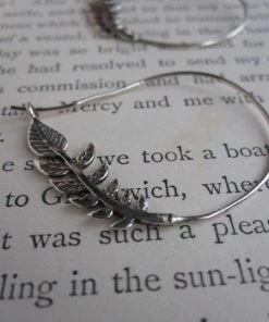 CollardManson Leafy Branch Hoop 925 Silver