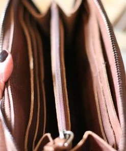 CollardManson Brown Zipped Wallet