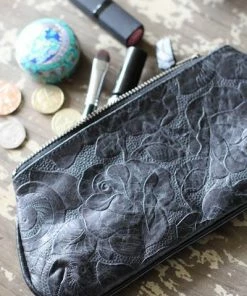 CollardManson Black Floral Ruby Purse