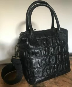 CollardManson Maya Bag Black Croc Leather
