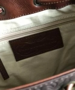 CollardManson Bucket Bag Brown Floral