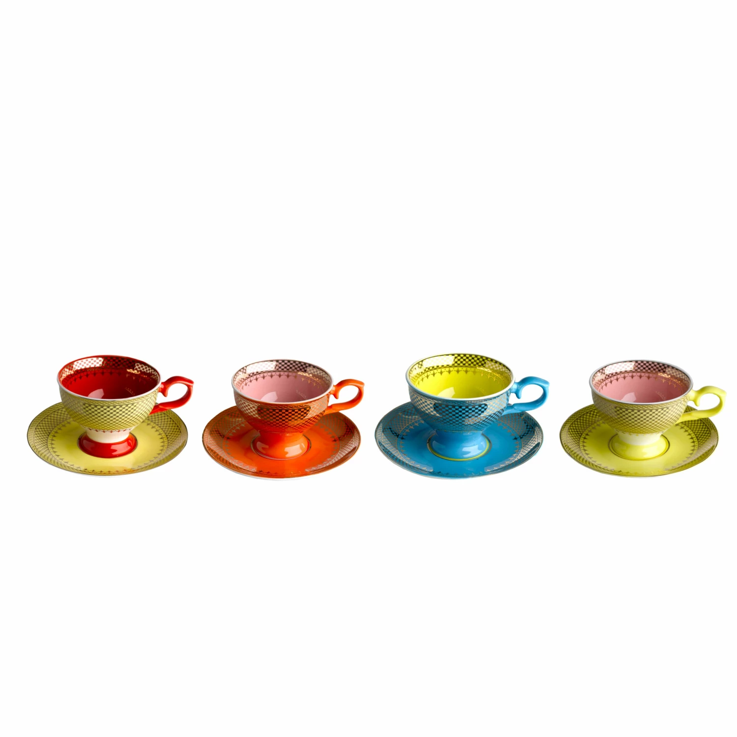Pols Potten Set of 4 Grandma Espresso Cups and Saucers Set 9 Pols Potten Set of 4 Grandma Espresso Cups and Saucers Set