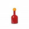 Pols Potten Red Glass Decorative Stained Bottle 2 Pols Potten Red Glass Decorative Stained Bottle