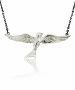 CollardManson Silver Flying Bird Necklace