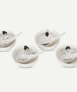 Pols Potten Undressed Bowls And Spoons Set Of Four