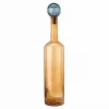 Pols Potten Amber Colored Glass Decorative Bottle with Smoked Cap