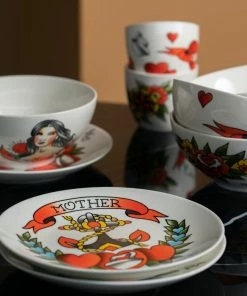 Pols Potten Set of 4 Tattoo Side Plate