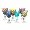 Pols Potten Set of 6 Multicolour Wine Glass Cuttings
