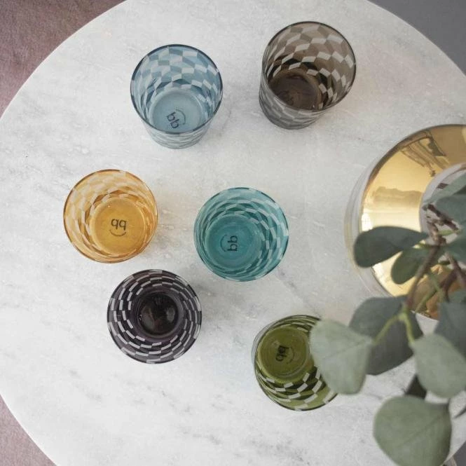 Pols Potten Multicolour Mit Schliff Glass Set 6 Pols Potten Multicolour Mit Schliff Glass Set