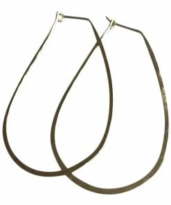 CollardManson Gold Plated 925 Silver Thin Earrings Tear Drop