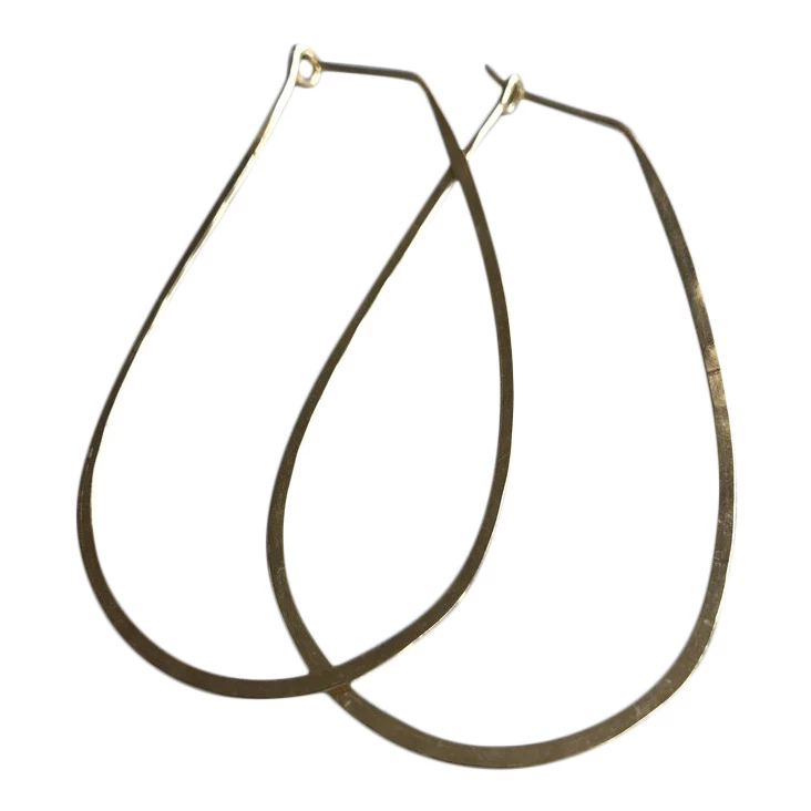 CollardManson Gold Plated 925 Silver Thin Earrings Tear Drop 3 CollardManson Gold Plated 925 Silver Thin Earrings Tear Drop