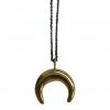 CollardManson Gold 925 Silver Crescent Moon Necklace