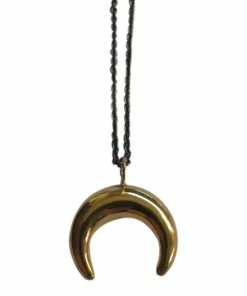CollardManson Gold 925 Silver Crescent Moon Necklace
