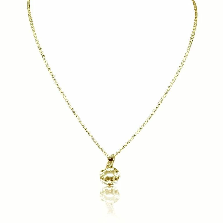 CollardManson Gold Plated Rose Necklace 4 CollardManson Gold Plated Rose Necklace