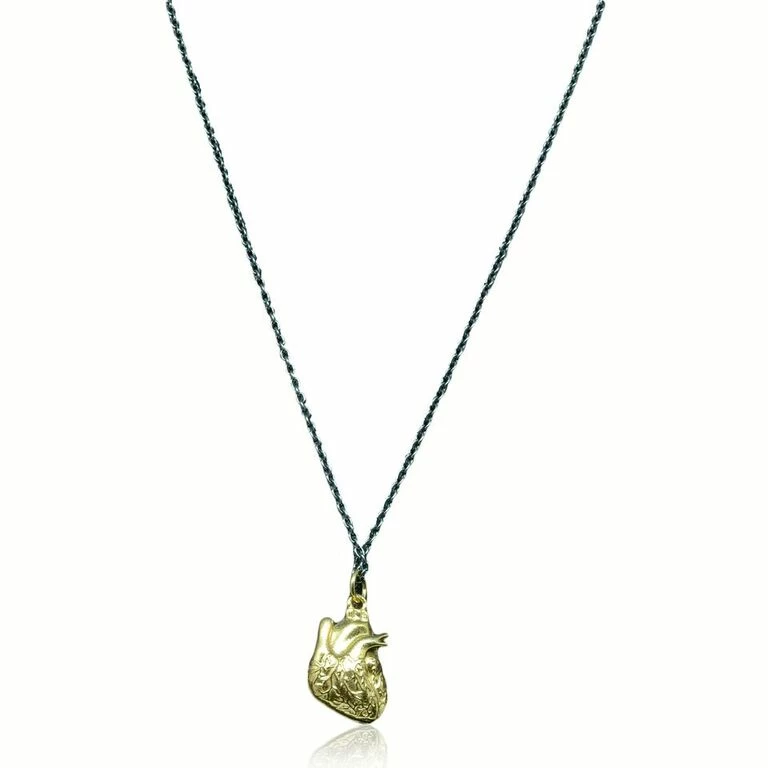 CollardManson Gold Plated Anatomical Heart Necklace 3 CollardManson Gold Plated Anatomical Heart Necklace