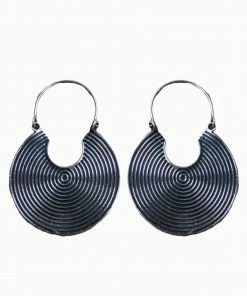 CollardManson 925 Silver Round Nomadic Earrings
