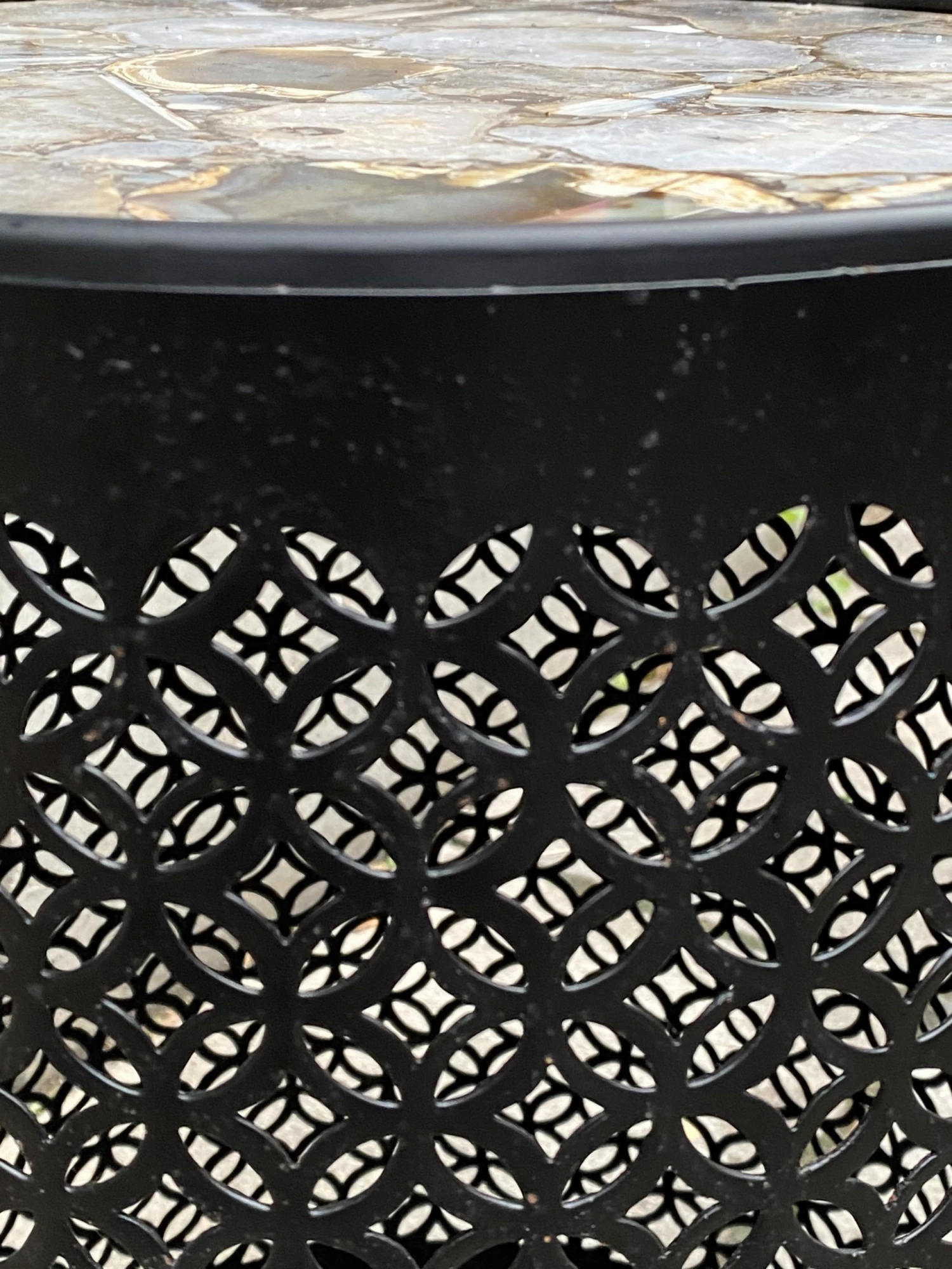 Pols Potten Brown/Black Side Table Precious With Stone Top 6 Pols Potten Brown/Black Side Table Precious With Stone Top