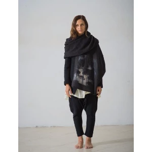 CollardManson Black Wdts Printed Scarf 5 CollardManson Black Wdts Printed Scarf