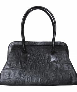 CollardManson Black Croc Doctors Bag