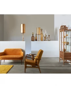 Pols Potten 24.5cm Smoked Colored Glass Decorative Bottle with Amber Cap