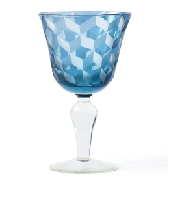 Pols Potten Set of 6 Multicolour Blocks Wine Glasses