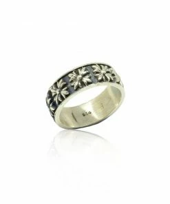 CollardManson Silver Multi Patonce Cross Ring