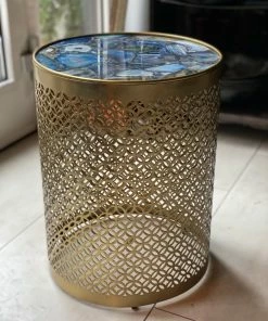 Pols Potten Gold Side Table Precious with Stone Top 14 Pols Potten Gold Side Table Precious with Stone Top