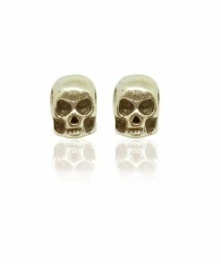 CollardManson Gold Plated Skull Stud Earrings 7 CollardManson Gold Plated Skull Stud Earrings