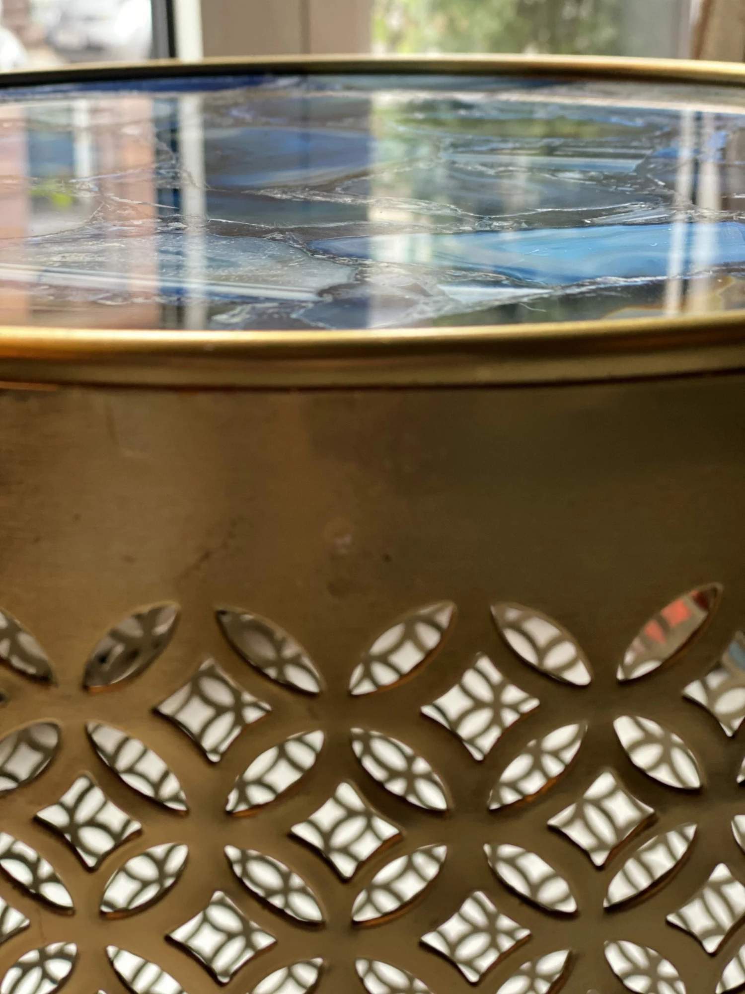 Pols Potten Gold Side Table Precious with Stone Top 6 Pols Potten Gold Side Table Precious with Stone Top