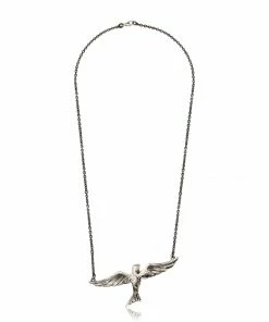 CollardManson Silver Flying Bird Necklace