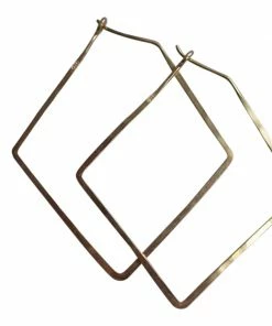 CollardManson Gold Plated 925 Silver Thin Earrings Diamond