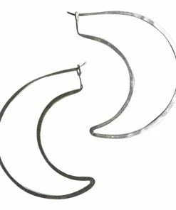 CollardManson 925 Silver Thin Earrings Crescent Moon